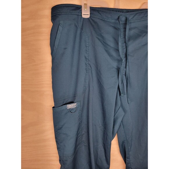 Cherokee Women's SZ XLP Scrub Pants Workwear Elastic Waist Cargo Green - Picture 3 of 7